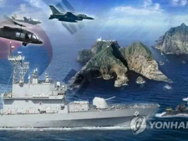 韓国海軍は13～14日に定例の独島防衛訓練を実施する（コラージュ）＝（聯合ニュース）