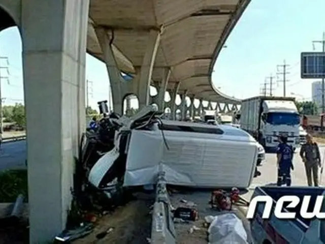 タイで韓国人観光客乗せた車両が交通事故＝運転手死亡、乗客12人負傷
