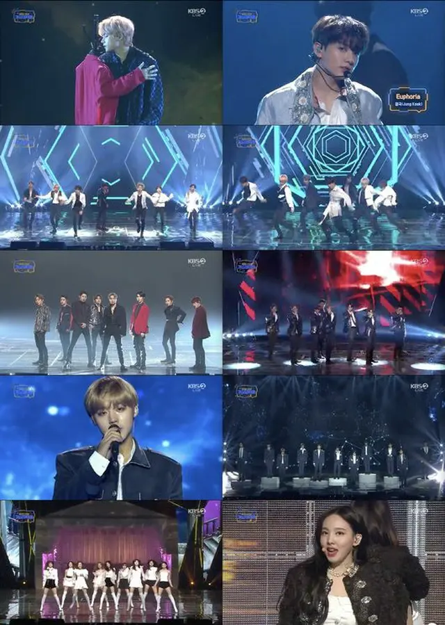 28日午後、ソウル・汝矣島KBSホールで「2018KBS歌謡大祝祭」が行われ、「防弾少年団」、「EXO」、「TWICE」、「Wanna One」ら人気アイドルグループ全30組が出演した。（提供:OSEN）
