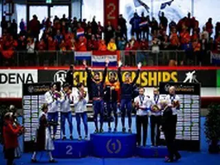 ＜スピードスケート＞韓国、世界種目別選手権男子チームスプリントで銀メダル獲得