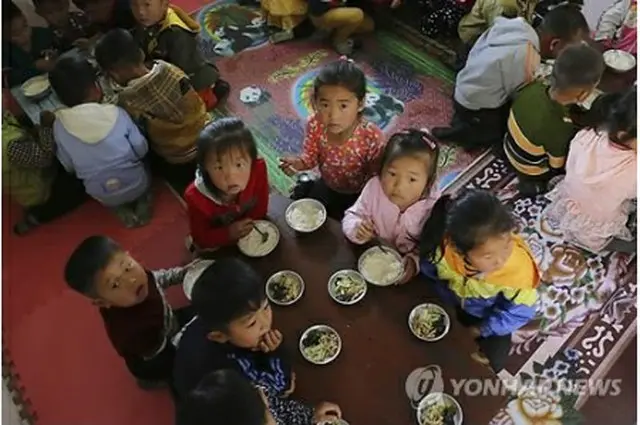 国連の支援を受けている北朝鮮の園児たち（資料写真）＝（AP＝聯合ニュース）