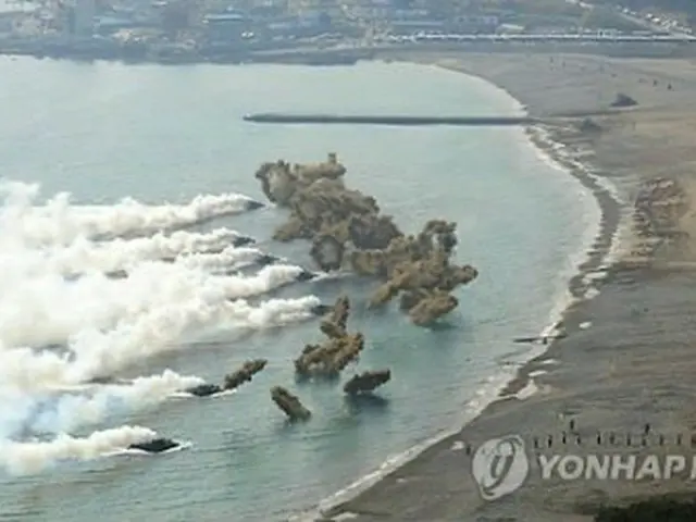 韓米両軍による上陸訓練の様子（資料写真）＝（聯合ニュース）