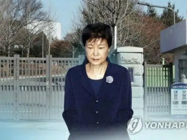 収賄罪などに問われて公判中の韓国前大統領、朴槿恵（パク・クネ）被告は、公職選挙法違反の罪で懲役２年の実刑判決が確定している＝（聯合ニュースＴＶ）