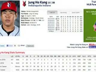 ＜MLB＞カン・ジョンホ、マイナーリーグ代打出場＝2打数1安打を記録