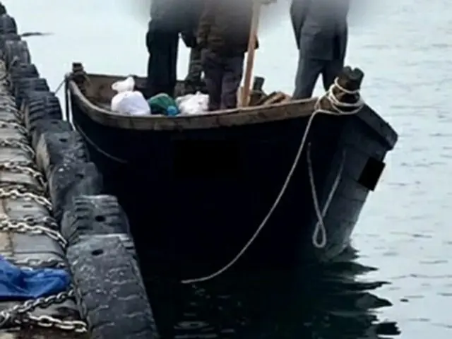 15日、三陟港に着いた漁船（KBS提供、転載・転用禁止）＝（聯合ニュース）