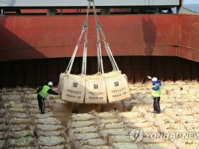 韓国政府はWFPを通じて北朝鮮へコメ5万トンを支援する（資料写真）＝（聯合ニュース）