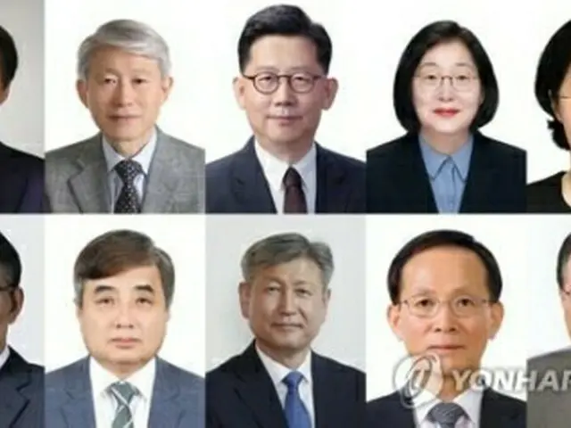 法部部長官に内定されたチョ氏（上段左端）ら新たに起用される10人（資料写真）＝（聯合ニュース）