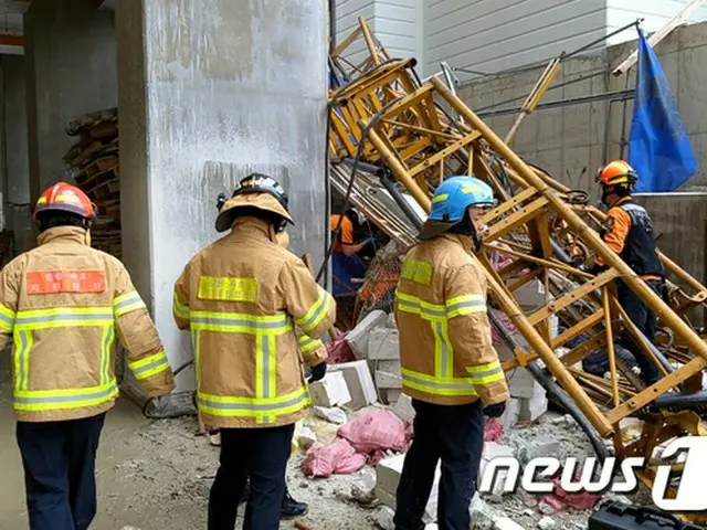 工事現場でエレベーターが15階から落下…6人死傷＝韓国（提供:news1）