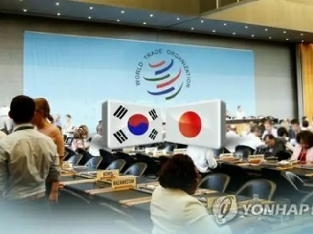 韓国政府は日本の対韓輸出規制強化措置は不当だとして、ＷＴＯに提訴する方針を発表した（コラージュ）＝（聯合ニュース）