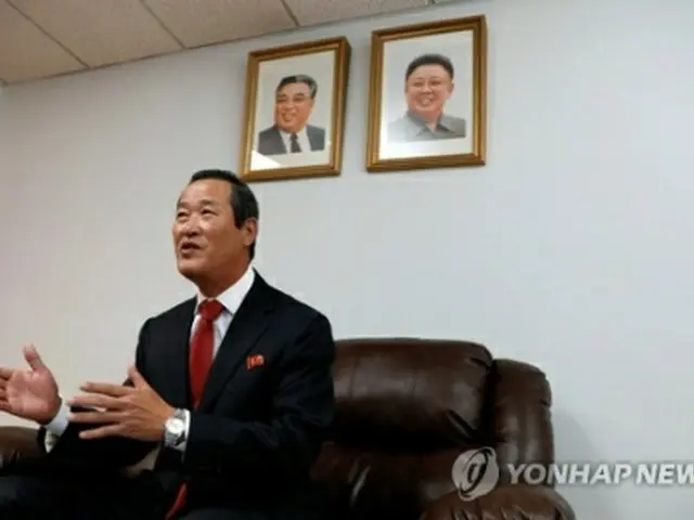 北朝鮮の金星（キム・ソン）国連大使。金氏は７日（米東部時間）、記者団に対し、英国などの安保理招集の要求は「危険な試みだ」とし、「決して座視しない」と述べた＝（聯合ニュース）