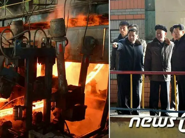 北朝鮮の首相、千里馬製鋼連合企業所を視察（提供:news1）