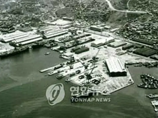 1940年代の影島造船所＝9日、釜山（聯合）