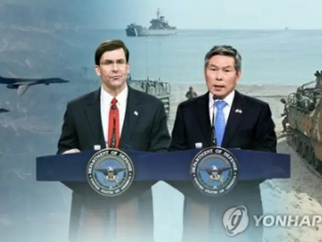 韓米両軍は３月初旬に予定していた韓米合同軍事演習を延期すると発表した（コラージュ）＝（聯合ニュースＴＶ）