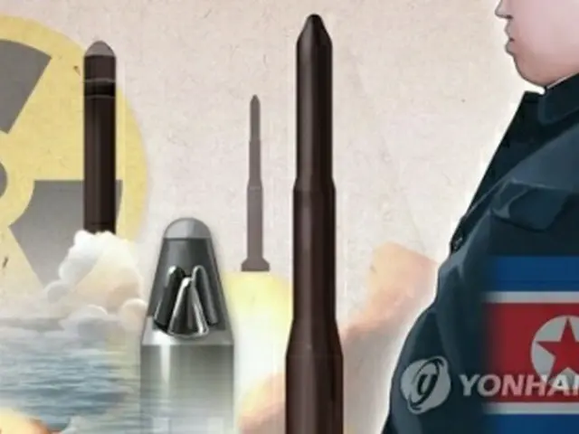 韓国軍合同参謀本部は北朝鮮が２日、飛翔体２発を発射したと発表した（イラスト）＝（聯合ニュース）