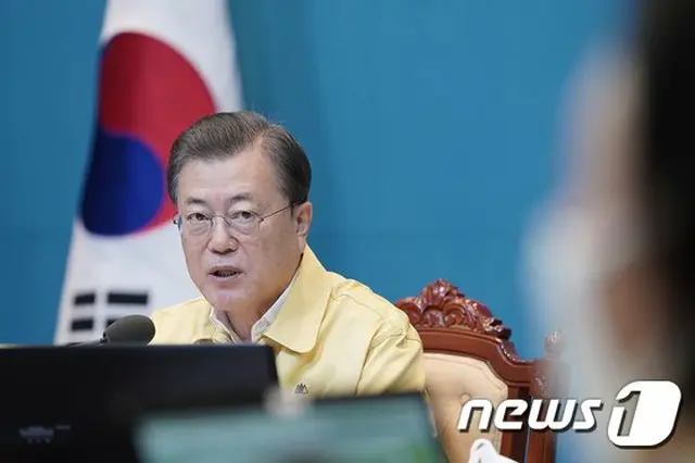 韓国の文大統領は14日「“ポストコロナ”時代を一番初めに迎える大韓民国をつくることに、国民たちがひとつとなってくれることを望む」と語った（提供:news1）