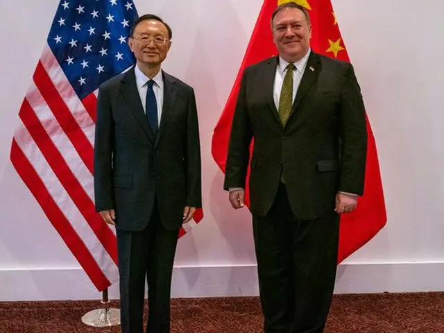 ポンペオ米国国務長官と楊潔チ 中国共産党外交担当政治局員（提供:news1）