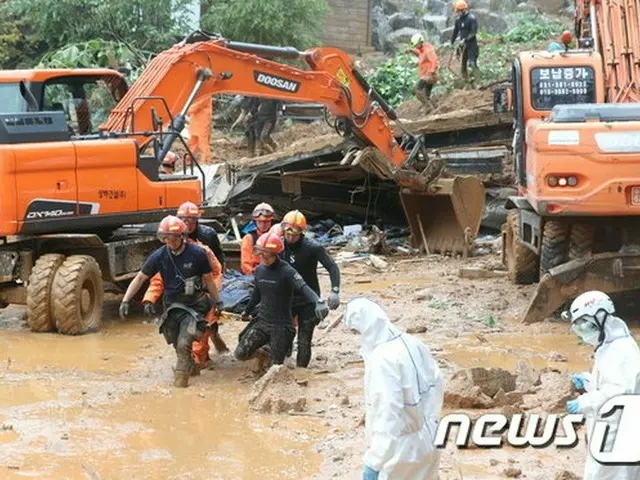 3日間の集中豪雨で12人死亡、14人行方不明…被災者1025人＝韓国（提供:news1）