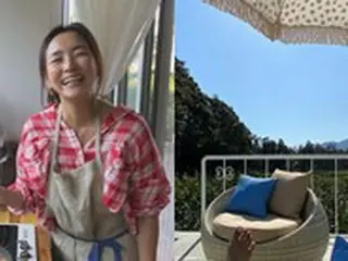 女優チン・ジェヨン、ラグジュアリーな済州家のプールで秋を満喫“ぼーっと…昼寝に良い季節”