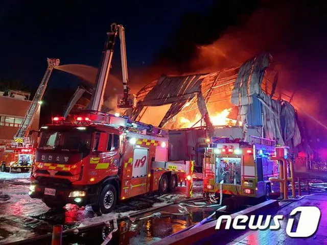 韓国・インチョン西区の廃棄物焼却場で火災…「対応1段階」消火中（画像提供:wowkorea）