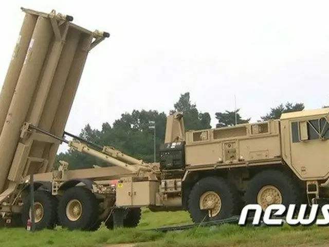 韓国 慶尚北道 星州の米軍基地に配置されたTHAAD発射台（画像提供:wowkorea）