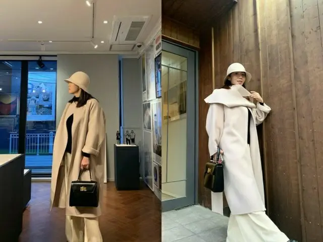 俳優イ・ボムスの妻イ・ユンジン　女優級のビジュアル…近所の散策でもブランド物のバッグと服で（画像提供:wowkorea）
