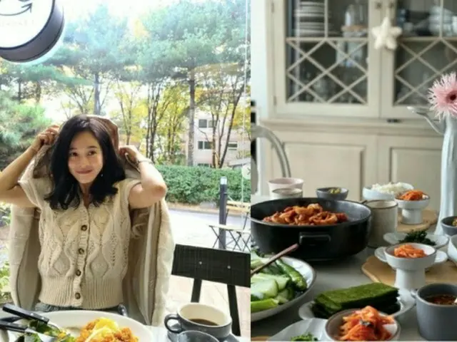 女優チョン・ヘヨン、シェフも驚くような料理の腕前…ラグジュアリーな食卓を公開（画像提供:wowkorea）