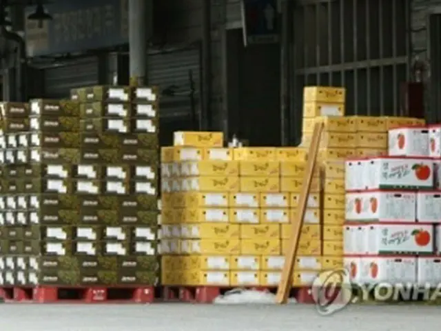 ソウルの農産物卸売市場（資料写真）＝（聯合ニュース）