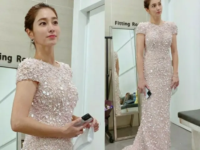女優イ・ミンジョン、スパンコールドレスを完璧に着こなすビジュアル（画像提供:wowkorea）