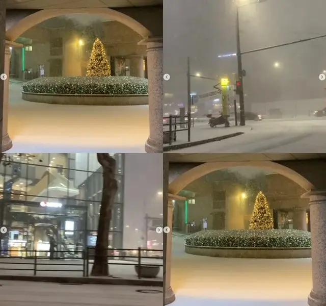 女優ファン・シネ、宮殿のような庭に積もった雪の写真をSNSに投稿＝「大雪に気を付けてください」（画像提供:wowkorea）