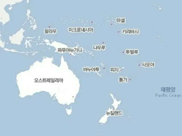 オーストラリアとニュージーランドの位置（画像提供:wowkorea）