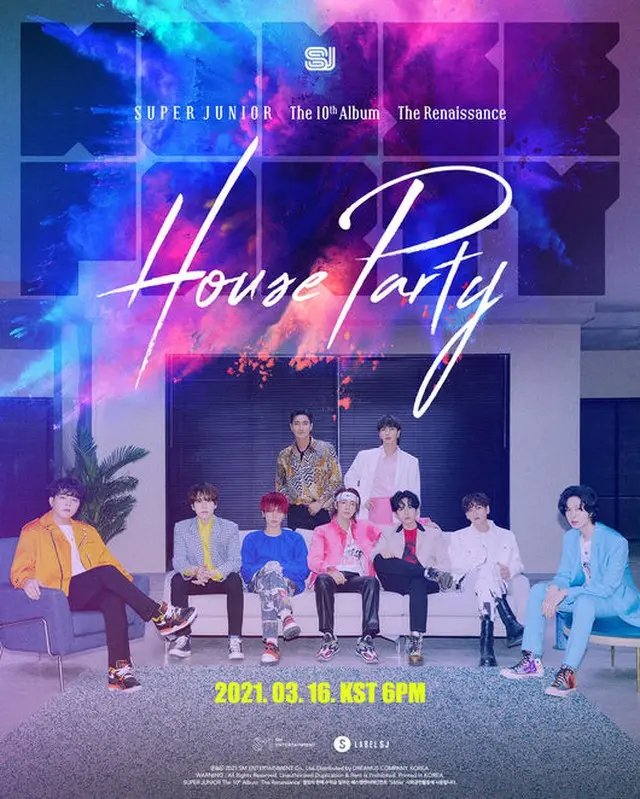 “16日カムバック”「SUPER JUNIOR」、タイトル曲「House Party」のコンセプトポスター公開（画像提供:wowkorea）