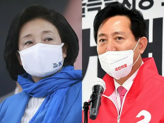 共に民主党の朴映宣候補（左）と国民の力の呉世勲候補（右）（画像提供:wowkorea）