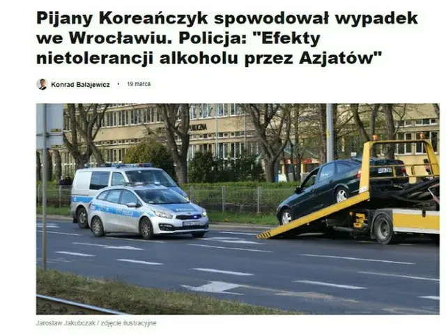 ポーランドで 「無免許かつ飲酒運転」をしていた韓国人男性が、交通事故を起こして警察に逮捕された（画像提供:wowkorea）