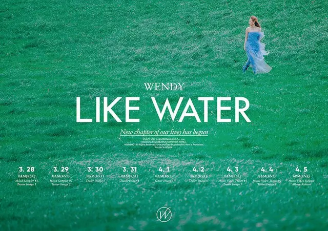 ウェンディ（Red Velvet）、ソロデビュー「Like Water」のスケジューラー公開（画像提供:wowkorea）