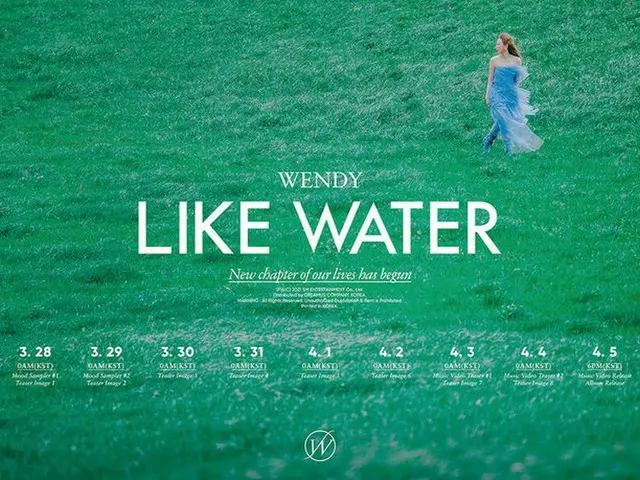ウェンディ（Red Velvet）、ソロデビュー「Like Water」のスケジューラー公開（画像提供:wowkorea）