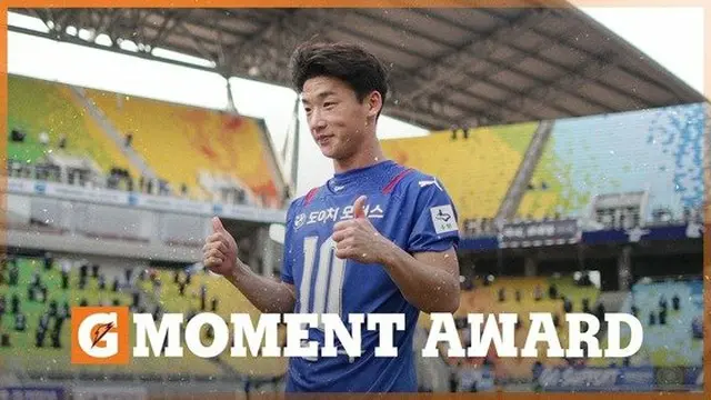 韓国Kリーグ水原所属のキム・ミヌ、3月ゲータレード「G MOMENT AWARD」受賞（画像提供:wowkorea）