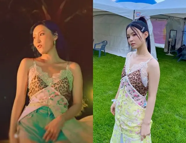 ファサ（MAMAMOO）＆歌手イ・ハイ、同じ服でもまったく違った雰囲気（画像提供:wowkorea）