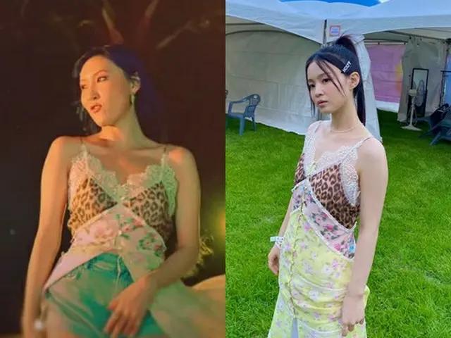 ファサ（MAMAMOO）＆歌手イ・ハイ、同じ服でもまったく違った雰囲気（画像提供:wowkorea）