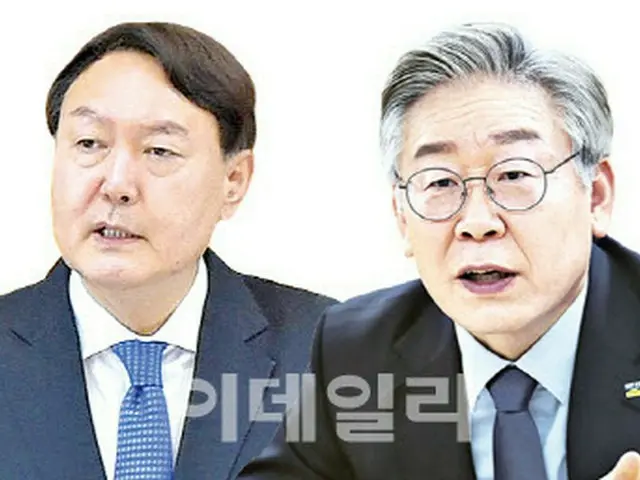 尹錫悦元検察総長（左）と李在明京畿道知事（右）（画像提供:wowkorea）