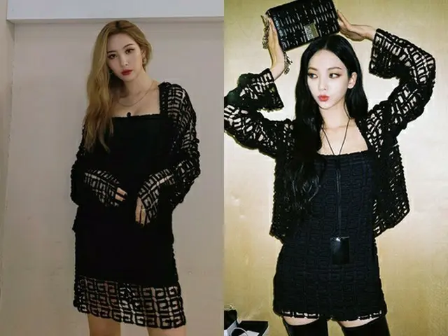 歌手ソンミ＆KARINA（aespa）、オールブラックファッション…同じ服でも違った雰囲気（画像提供:wowkorea）