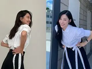 偶然？……女優シン・ミナと歌手ティファニーが同じ服を着た写真をSNSに投稿