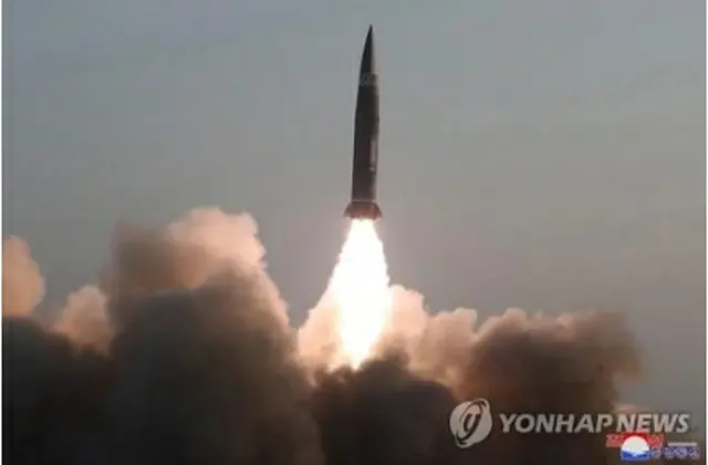 北朝鮮は３月２５日に新型戦術誘導弾の発射実験を実施したと発表した＝（朝鮮中央通信＝聯合ニュース）≪転載・転用禁止≫