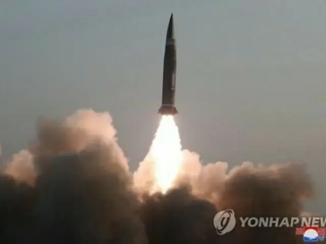 北朝鮮は３月２５日に新型戦術誘導弾の発射実験を実施したと発表した＝（朝鮮中央通信＝聯合ニュース）≪転載・転用禁止≫