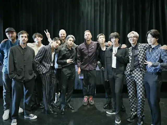 「BTS(防弾少年団)」とロックバンド「コールドプレイ」が対面した。(画像提供:wowkorea)