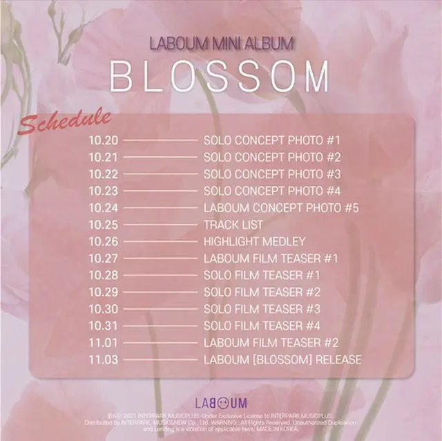 【公式】「LABOUM」、11月3日に3rdミニアルバム「BLOSSOM」でカムバック（画像提供:wowkorea）