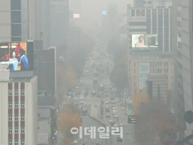 PM2.5で前が見えない…韓国（画像提供:wowkorea）