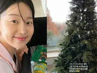 女優ハン・ジヘ、長女ユンスルちゃんのためにクリスマスツリー作りに奮闘「設置だけで3時間30分かかった」