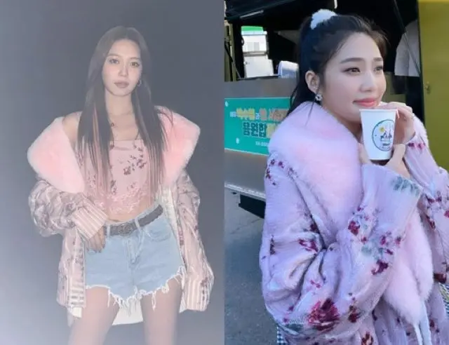スヨン（少女時代）＆ジョイ（Red Velvet）、合わせるパンツで違う雰囲気に…同じ花柄ファッションで完ぺきな着こなし（画像提供:wowkorea）