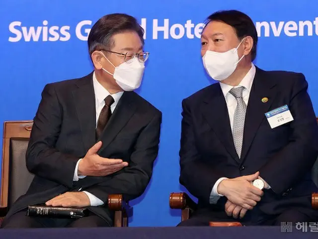 李在明、共に民主党大統領選候補（左）と尹錫悦、国民の力大統領選候補（右）（画像提供:wowkorea）