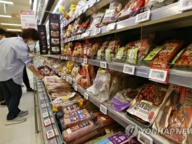 スーパーの食品売り場（資料写真）＝（聯合ニュース）